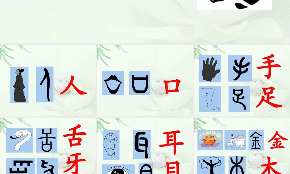 人教版一年级小学美术课件-《汉字中的象形文字》课件3.pptx