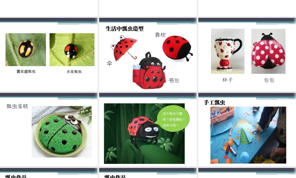 人教版一年级小学美术课件-《瓢虫的花衣裳》教案1.ppt