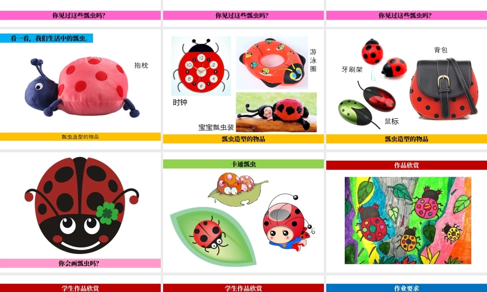 人教版一年级小学美术课件-《瓢虫的花衣裳》教案3.ppt