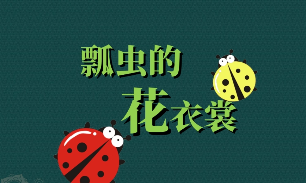 人教版一年级小学美术课件-《瓢虫的花衣裳》教案4.ppt