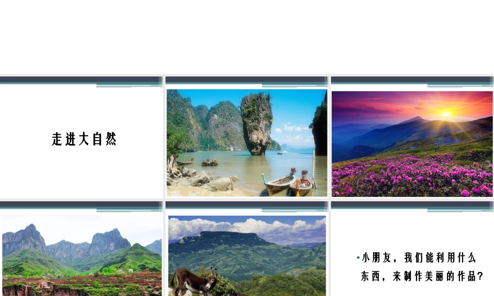 人教版一年级小学美术课件-《走近大自然》课件4.ppt