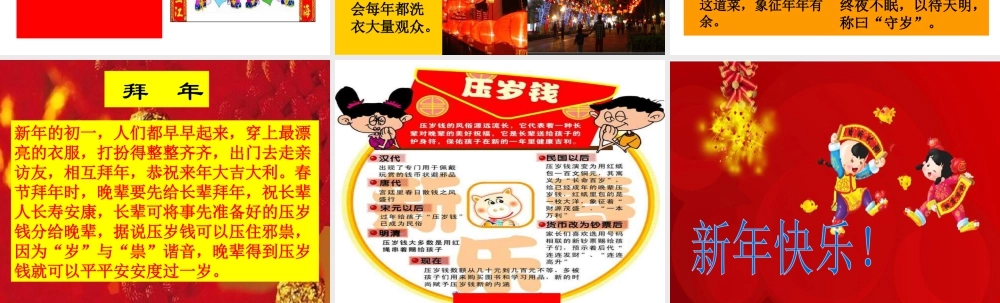 人教版一年级小学美术课件-春节习俗.ppt