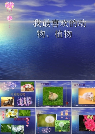 人教版一年级小学美术课件-美丽的植物和动物1.ppt