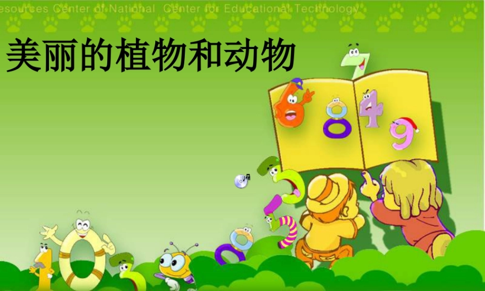 人教版一年级小学美术课件-美丽的植物和动物5.ppt