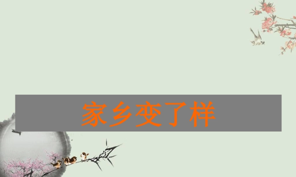 人教版二年级小学美术课件-《家乡变了样》课件2.ppt