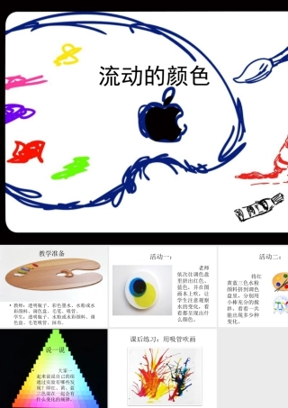 人教版二年级小学美术课件-《流动的颜色》课件4.ppt