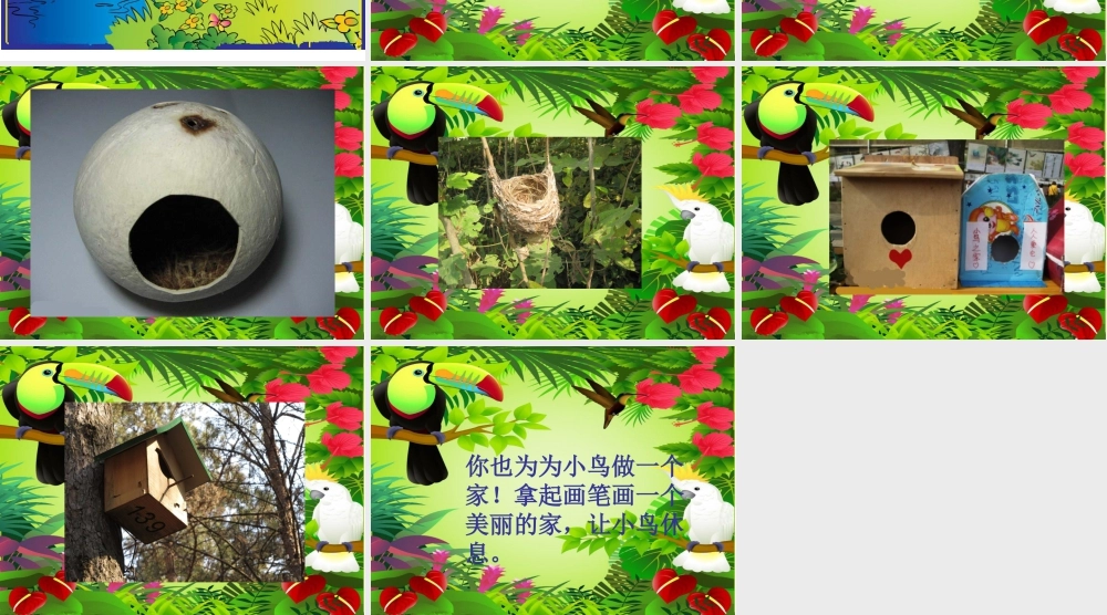 人教版二年级小学美术课件-《小鸟的家》课件4.ppt