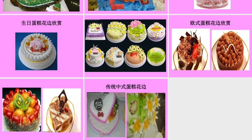 人教版二年级小学美术课件-裱花蛋糕花边欣赏.ppt