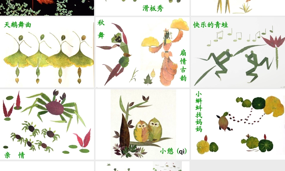 人教版二年级小学美术课件-多姿的叶画.ppt