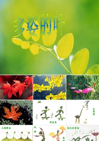 人教版二年级小学美术课件-多姿的叶画.ppt