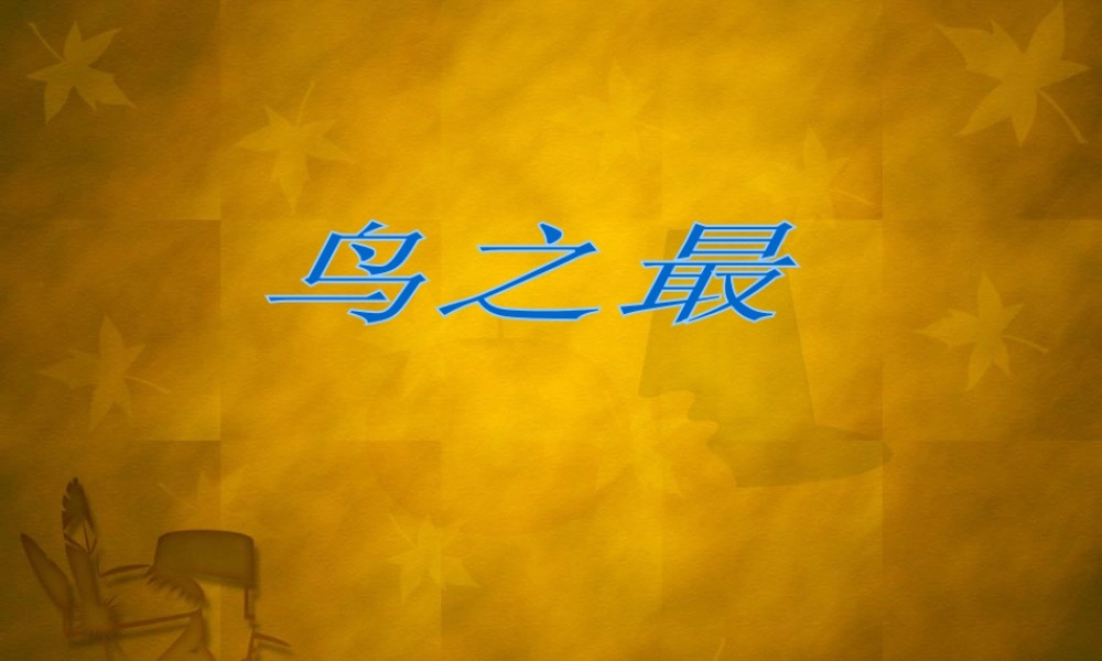 人教版二年级小学美术课件-鸟之最.ppt