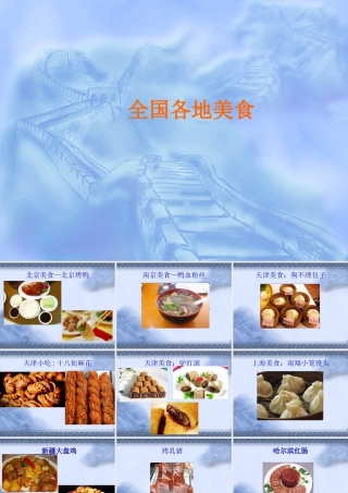 人教版二年级小学美术课件-全国各地美食.ppt
