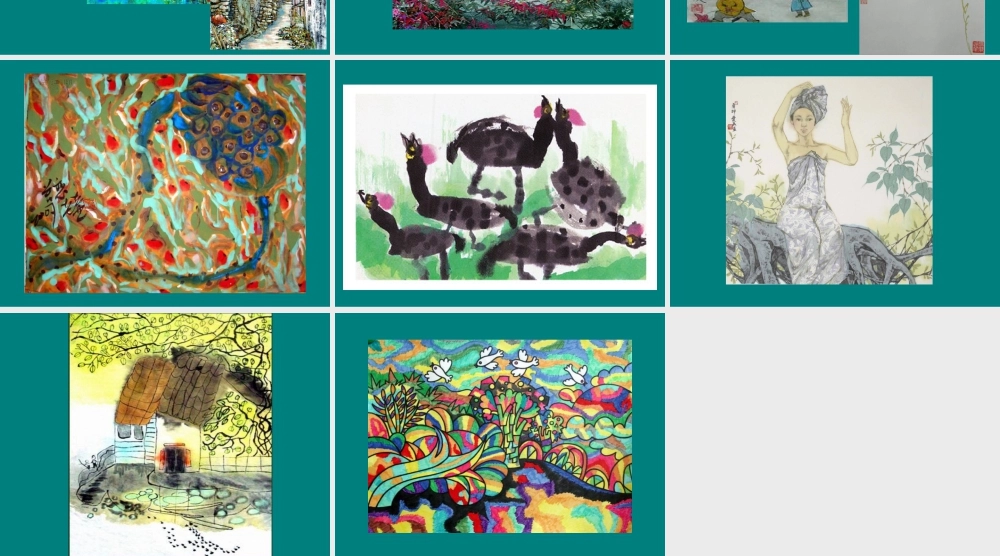 人教版二年级小学美术课件-五彩缤纷的水墨画.ppt