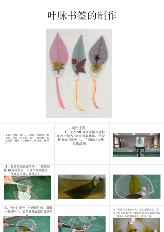人教版二年级小学美术课件-叶脉书签的制作.ppt