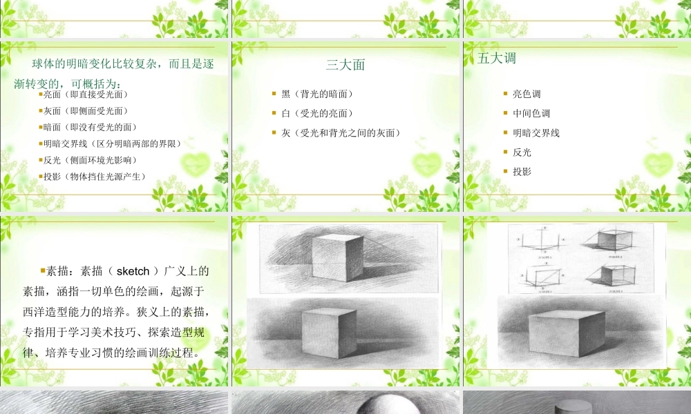 人教版六年级小学美术课件-《明暗与立体》课件.ppt
