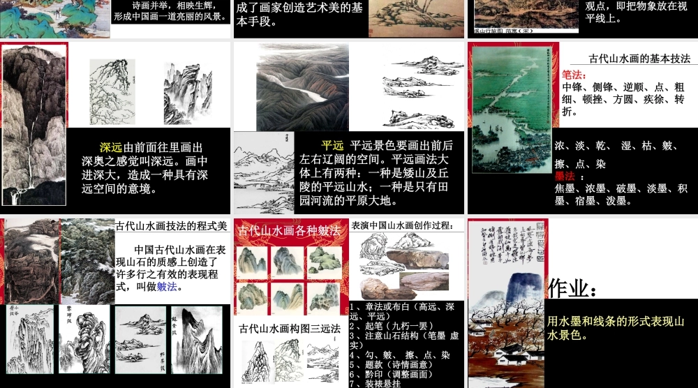 人教版六年级小学美术课件-《山山水水》课件.ppt