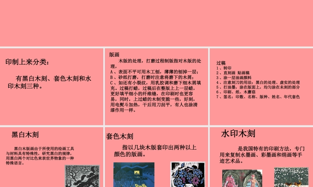 人教版六年级小学美术课件-版画介绍.ppt