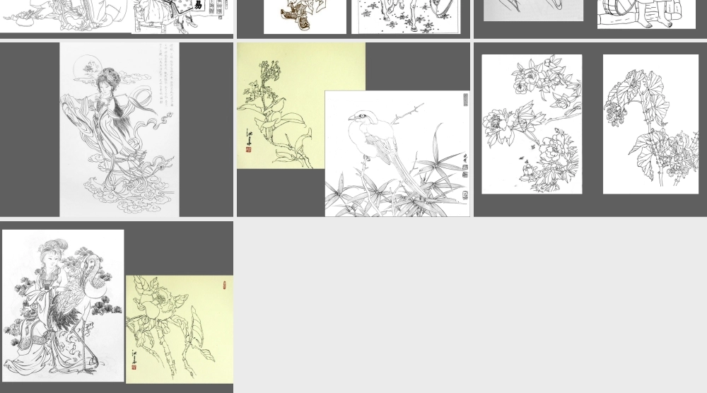 人教版六年级小学美术课件-东方线描作品欣赏.ppt