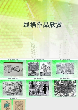 人教版六年级小学美术课件-线描作品欣赏.ppt