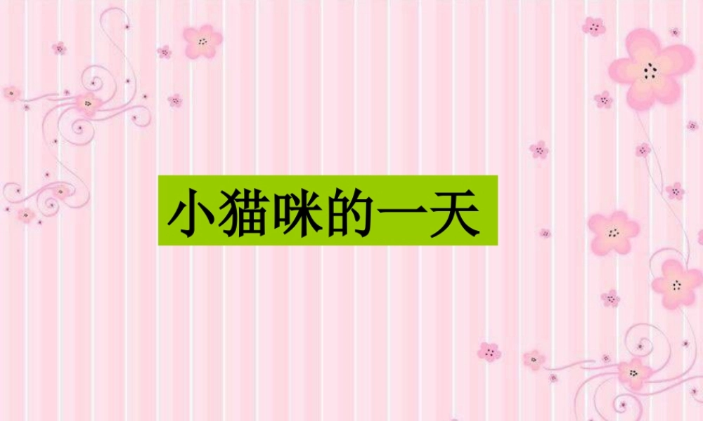 人教版六年级小学美术课件-学生作品_小猫咪的一天.ppt