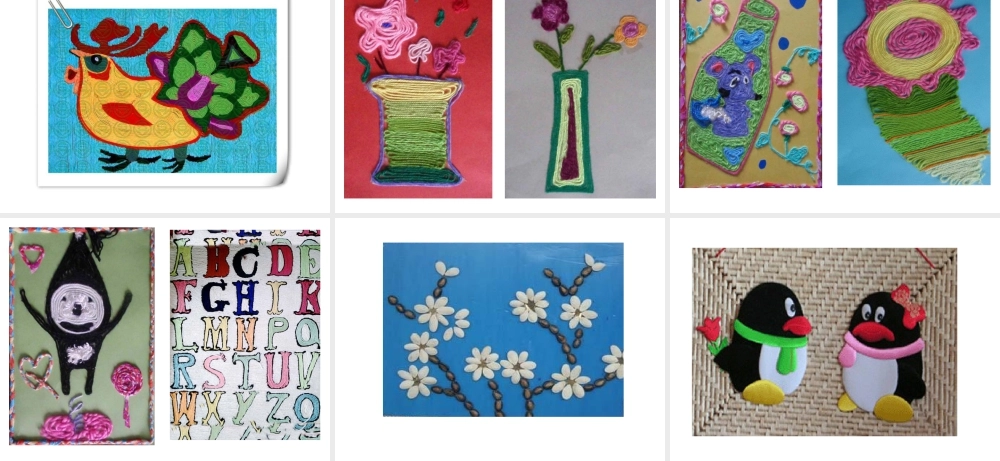 人教版三年级小学美术课件-《彩线贴画》课件.ppt