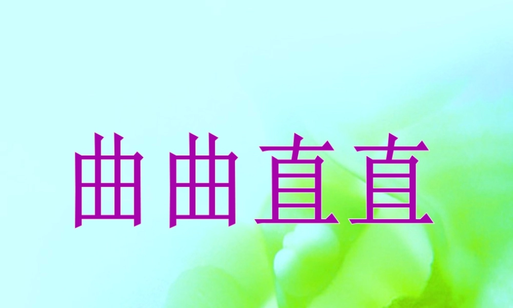 人教版三年级小学美术课件-《曲曲直直》课件.ppt