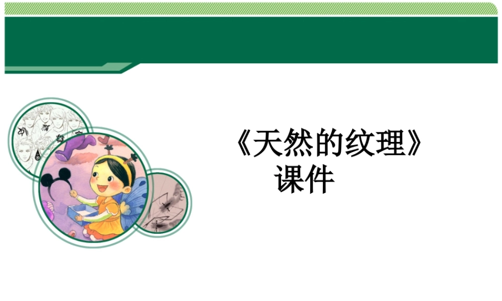 人教版三年级小学美术课件-《天然的纹理》课件1.ppt