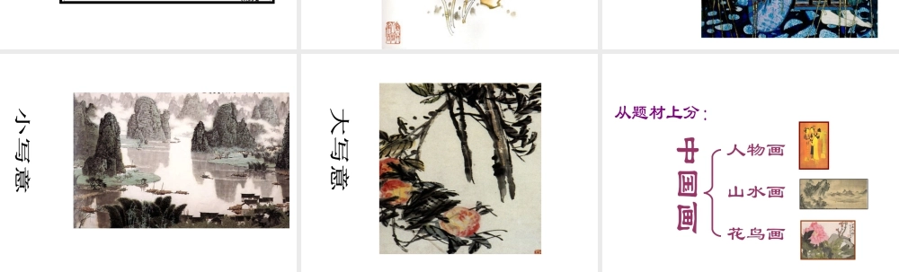 人教版三年级小学美术课件-《中国画的分类》.ppt