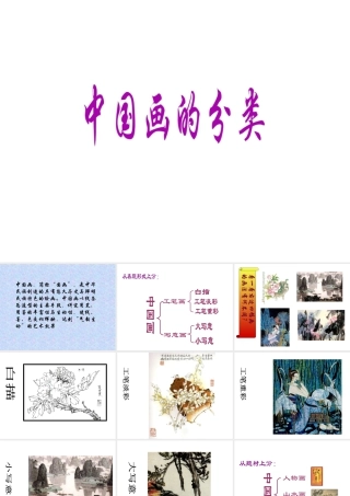 人教版三年级小学美术课件-《中国画的分类》.ppt