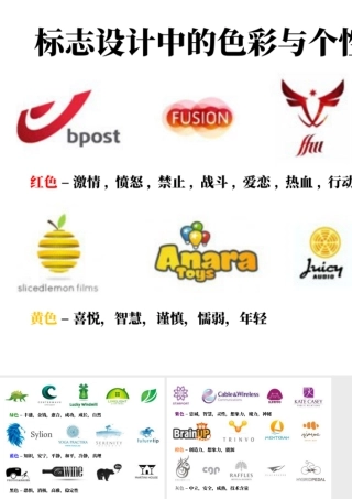 人教版三年级小学美术课件-标志设计中的色彩与个性.ppt