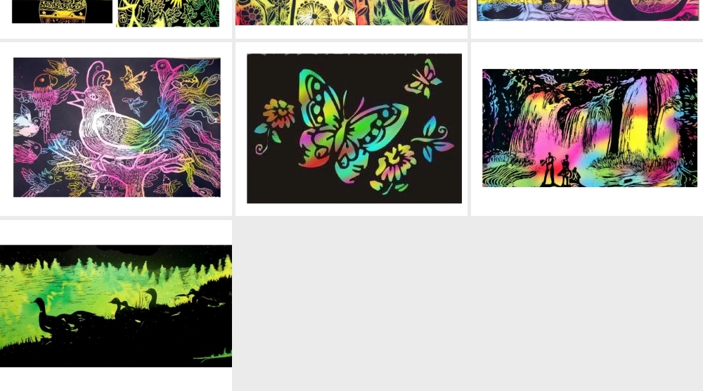 人教版三年级小学美术课件-刮画作品欣赏.ppt