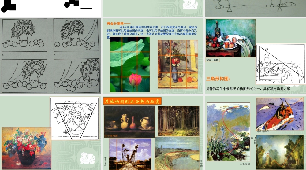 人教版三年级小学美术课件-绘画的构图.ppt