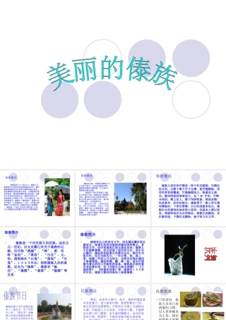 人教版三年级小学美术课件-美丽的傣族.ppt
