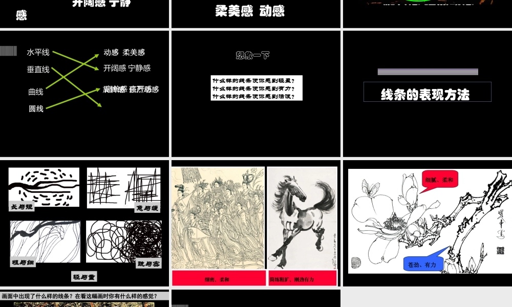 人教版三年级小学美术课件-线条的表现力.ppt