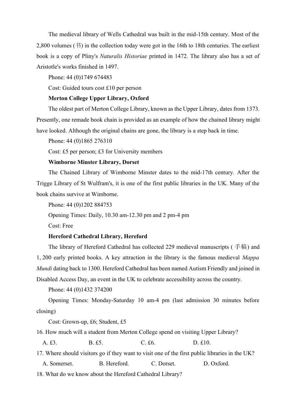 2024-2025学年度第二学期第一阶段考试 高一英语（试题）.docx_第3页