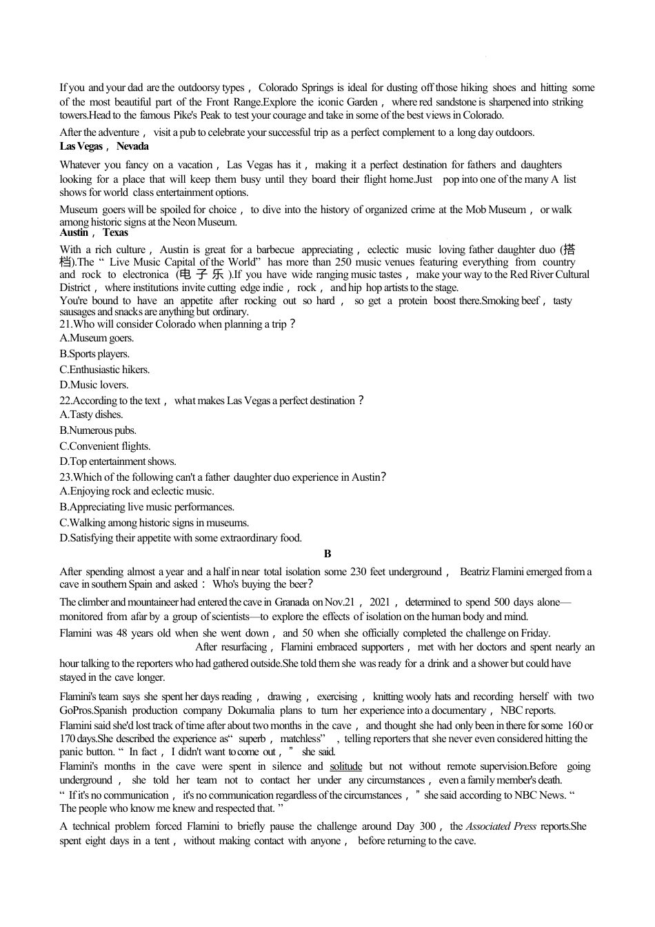 湖北省部分高中协作体2024-2025学年高一下学期4月期中联考英语试卷（含解析，含听力原文无音频）.docx_第3页
