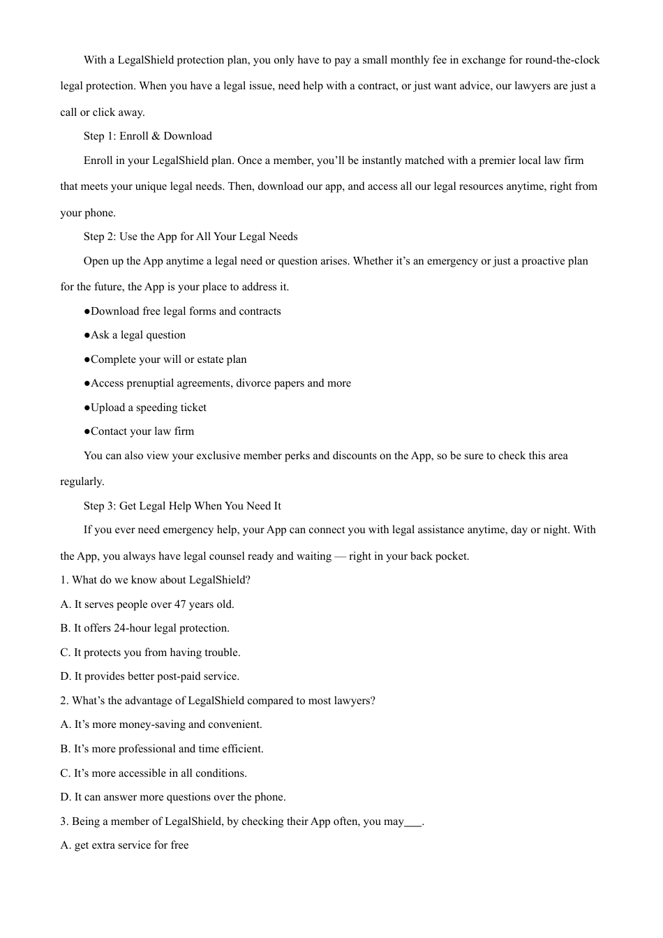 湖南省常德市汉寿县第一中学2024-2025学年高一下学期3月月考英语试题（原卷版）.docx_第3页