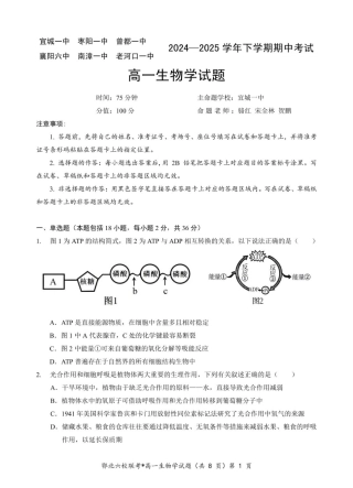 湖北省鄂北六校2024-2025学年度高一下学期期中联考生物试题.pdf