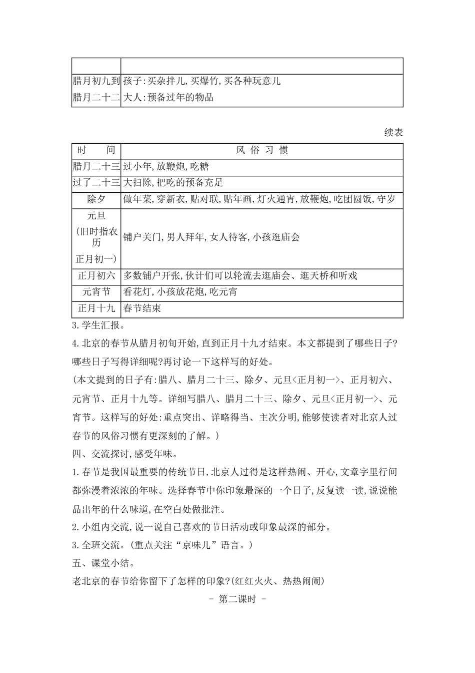 部编版语文六年级下册教案-1.北京的春节 人教（部编版）.docx_第2页