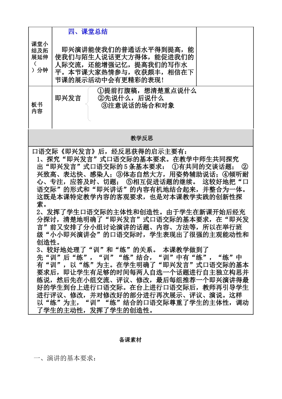 部编版语文六年级下册教案-口语交际：即兴发言教案.docx_第3页