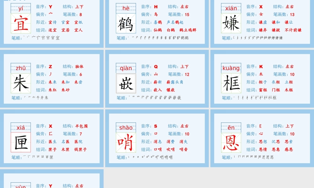 部编版语文五年级上-（生字课件）1.白鹭.pptx