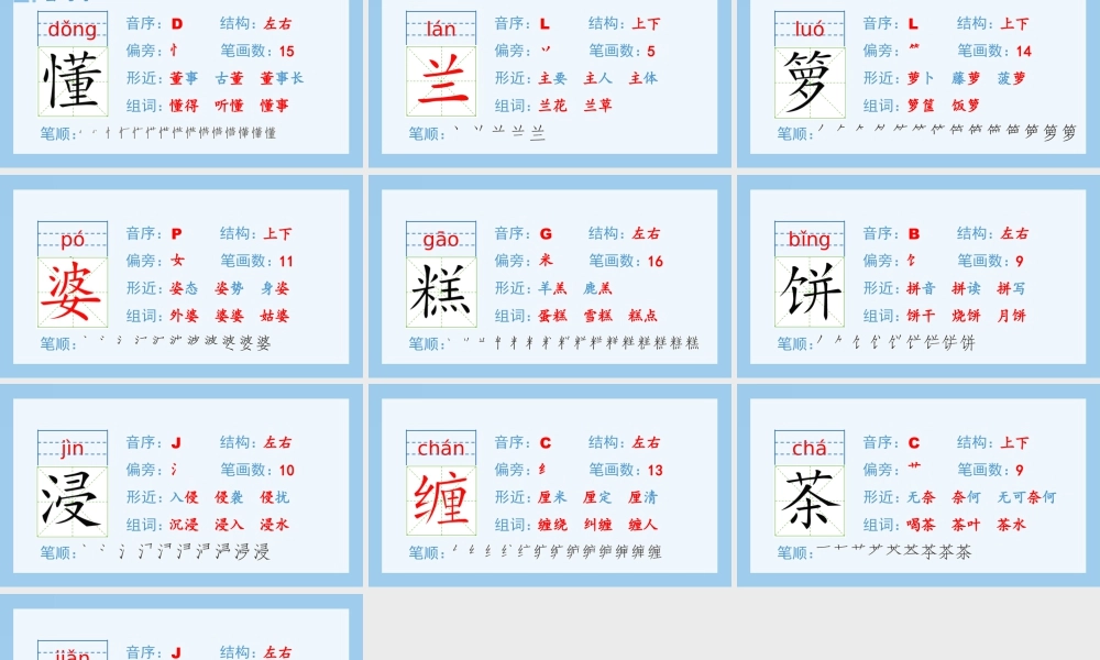 部编版语文五年级上-（生字课件）3.桂花雨.pptx