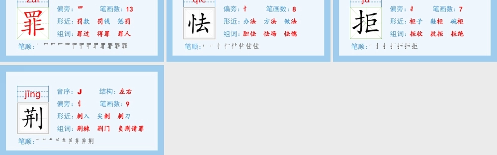 部编版语文五年级上-（生字课件）6.将相和.pptx