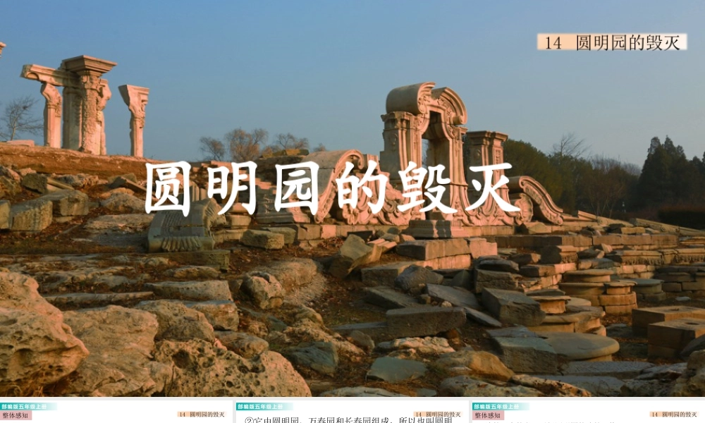 部编版语文五年级上-14 圆明园的毁灭 课件.pptx