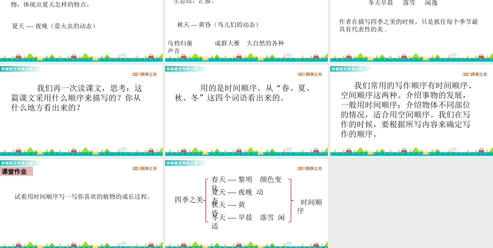 部编版语文五年级上-22 四季之美 课件.pptx
