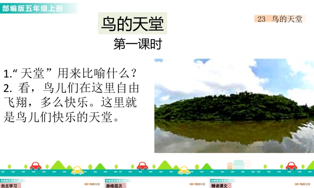 部编版语文五年级上-23 鸟的天堂 课件.pptx