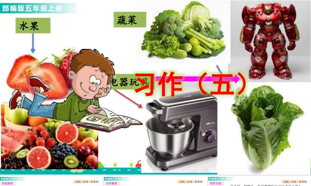 部编版语文五年级上-习作：介绍一种事物 课件.pptx