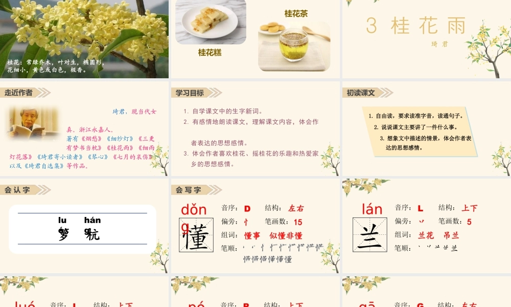 部编版语文五年级上-（上课课件）3.桂花雨.pptx
