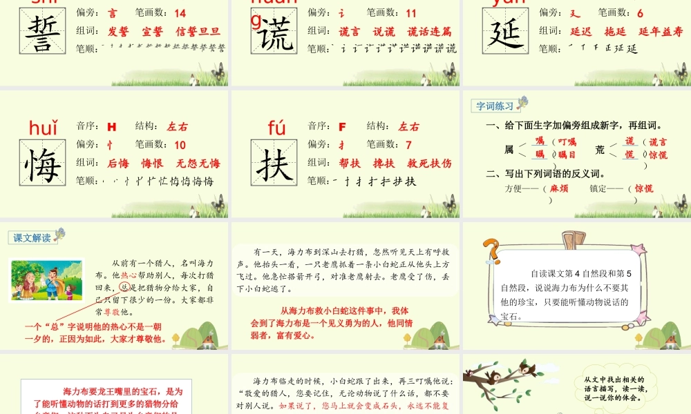 部编版语文五年级上-（上课课件）9.猎人海力布.pptx