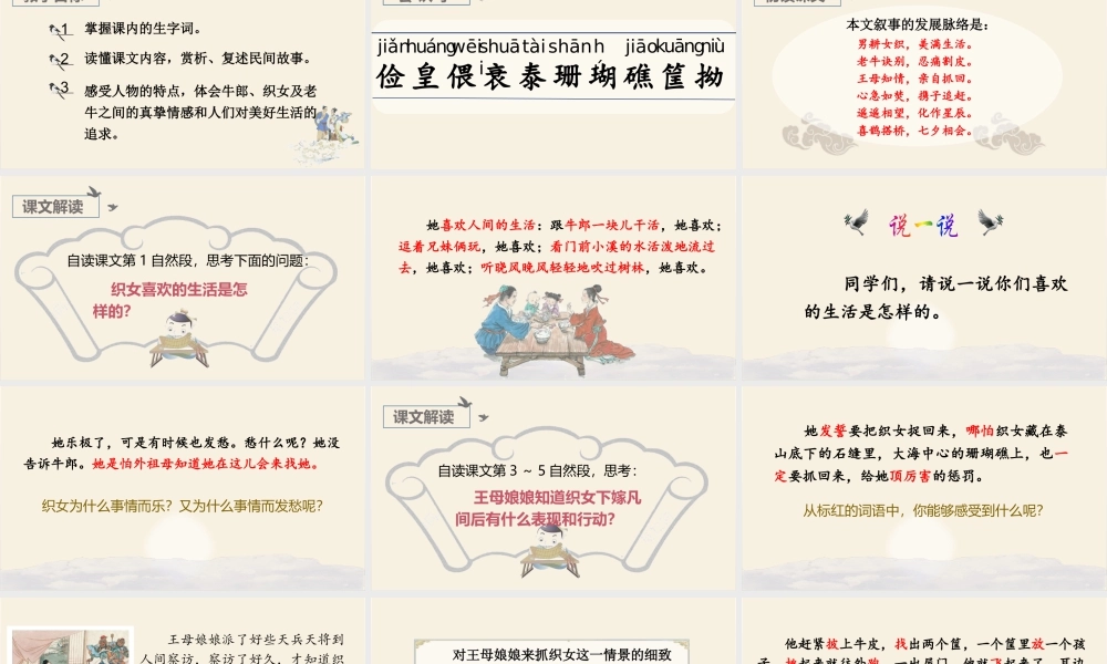 部编版语文五年级上-（上课课件）11.牛郎织女（二） .pptx